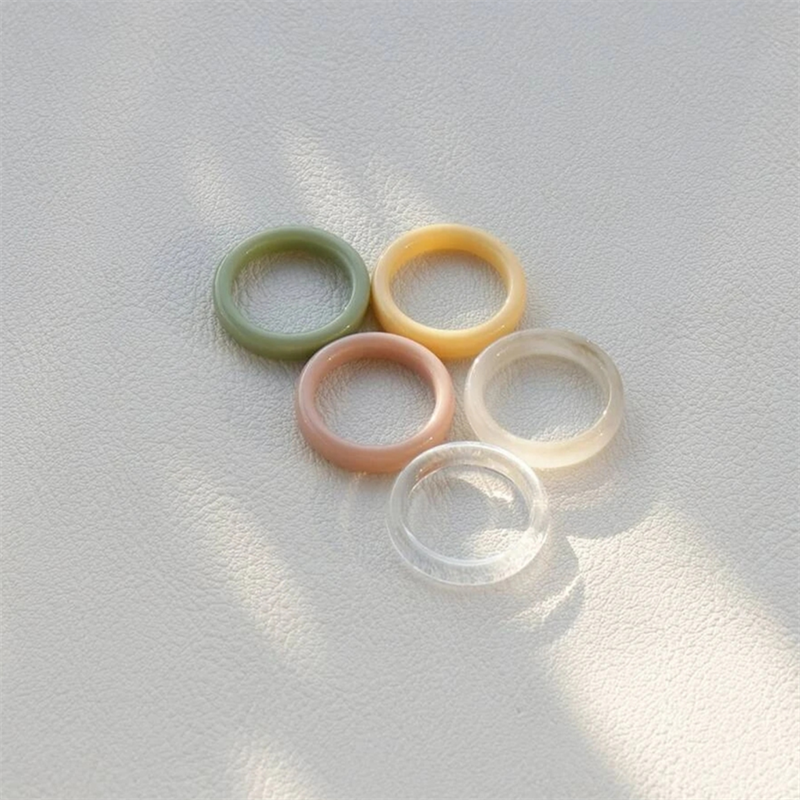 Vintage Geometrische Resin Ring Ringen Set Voor Vrouwen Koreaanse Wijsvinger Ring Mode-sieraden Anillos Anillos Mujer: Style 3