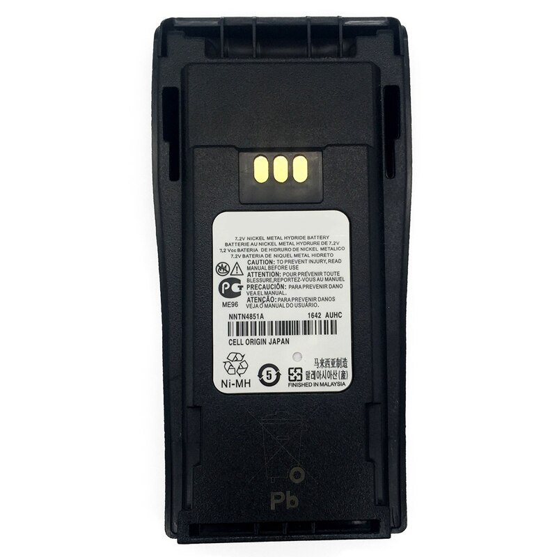 Amcl 4970-1800- d nntn 4970 1500 mah erstatnings ni-mh batteri med bælteclips til motorola  cp200 cp200 xls  cp200d