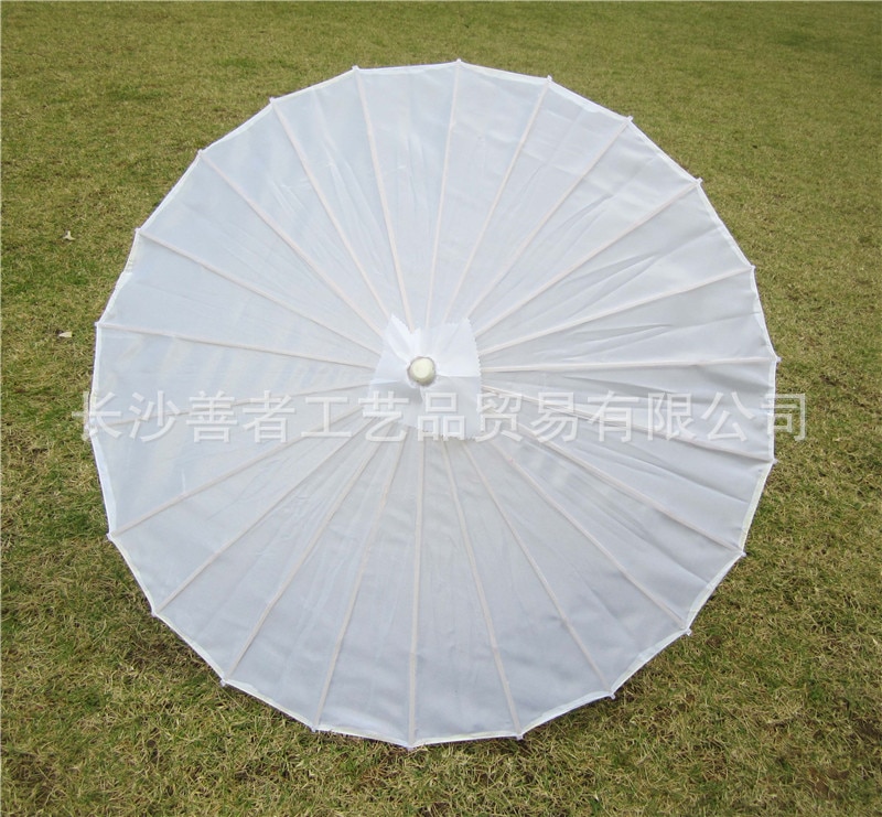 Chinese colored fabric umbrella, white pink parasols, China traditional dance color parasol, Japanese silk props