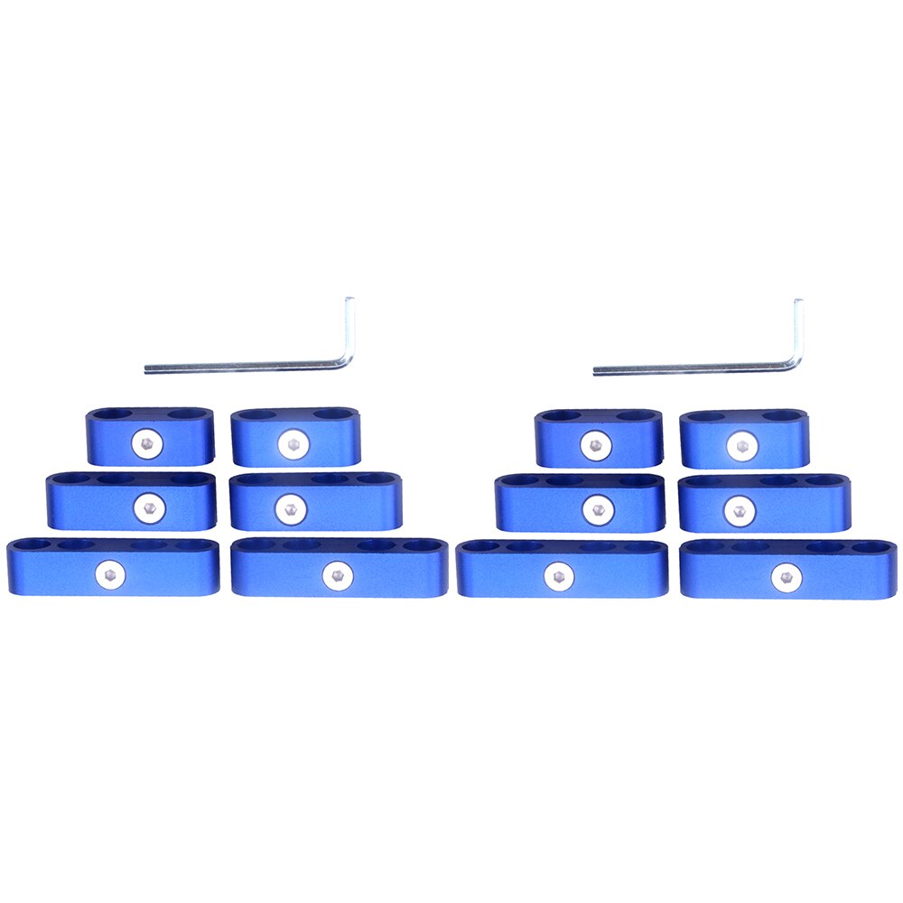 7/12Pcs Spark Plug Wires Cables Separators Dividers Organizers Holders Kit Car Wire Separators Car Wire Separators Ignition Line: 12pcs Blue