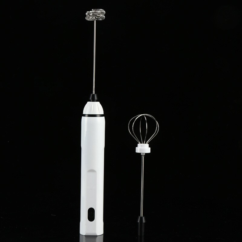 COSTWAY Electric Eggbeater Whipping Milk Machine 3-speed Adjustable Speed Household Hand Held Stirrer Charging With Battery: White
