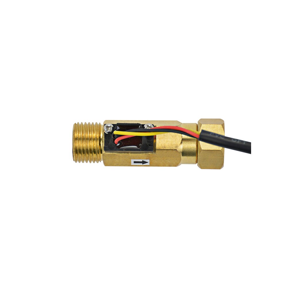 US211M USC-HS21TF Wasser Flow Meter Digitale Halle Wasser Flow Sensor Reader mit Messing Union 1-30L/min halle wasser durchflussmesser turbine: sensor HS21TF