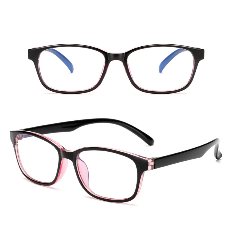 Blå filter computerbriller fotokromiske solbriller kvinder mænd skifter automatisk farveændrende briller anti blue ray uv: Sort rød