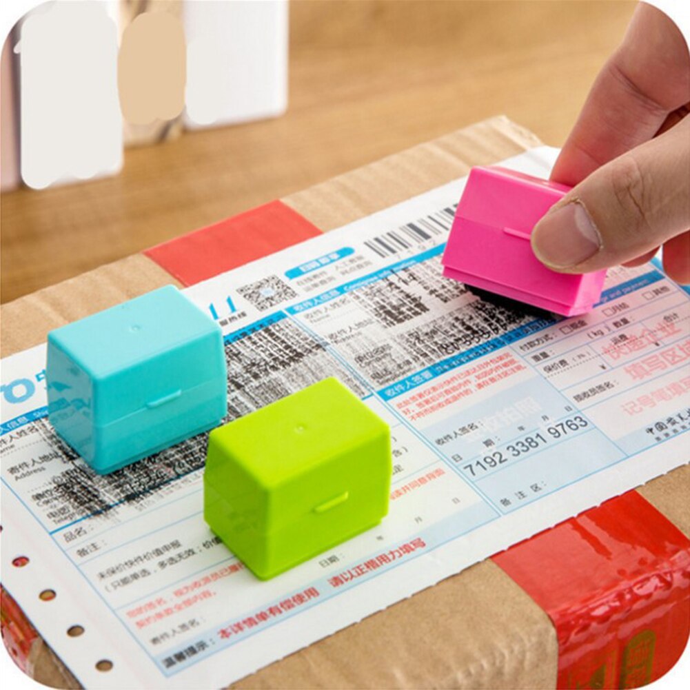 Security Hide ID Code Roller Garbled Self Inking Rubber Stamps Identity Theft Protection Seal Office UseCoverage Confidential