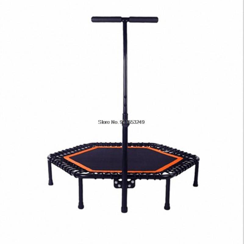 Indoor Mini Trampoline Adjustable Handle Trampoline Fitness Trampoline Cardio Trainer Load-bearing Trampoline