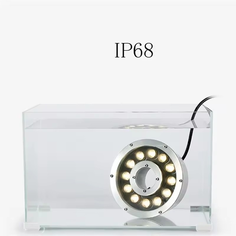 Vattentät  ip68 rgb led-fontänlampa för pool 48w 24v 6w//12w//18w 36w för poollandskap