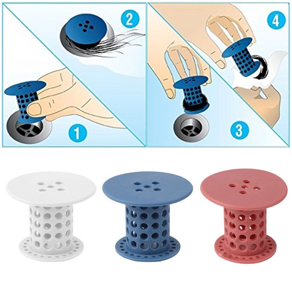 Drenaje de suelo de goma para ducha, tapón de goma duradero para el fregadero del baño, Colector de pelo, Protector de desagüe para bañera