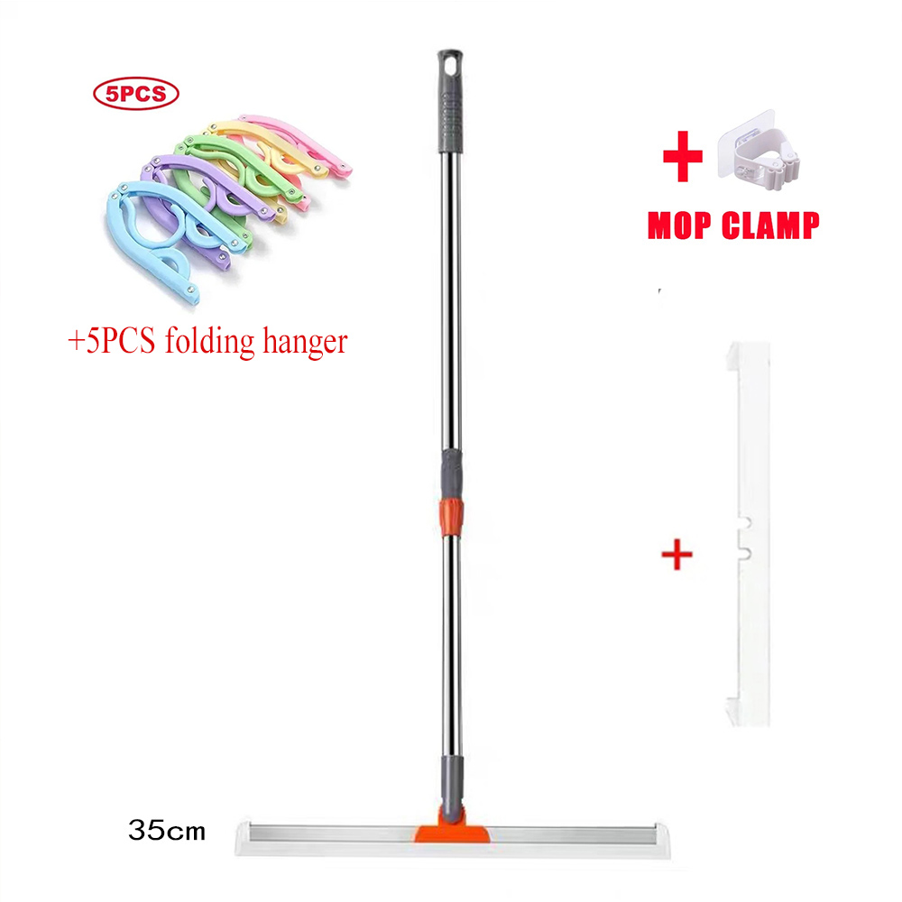 Silicone Scraper Broom Magic Wiper High Place Glass Wiper Floor Mop Household Bathroom Sweeping Water Silicone Scraper Broom Mag: Pink