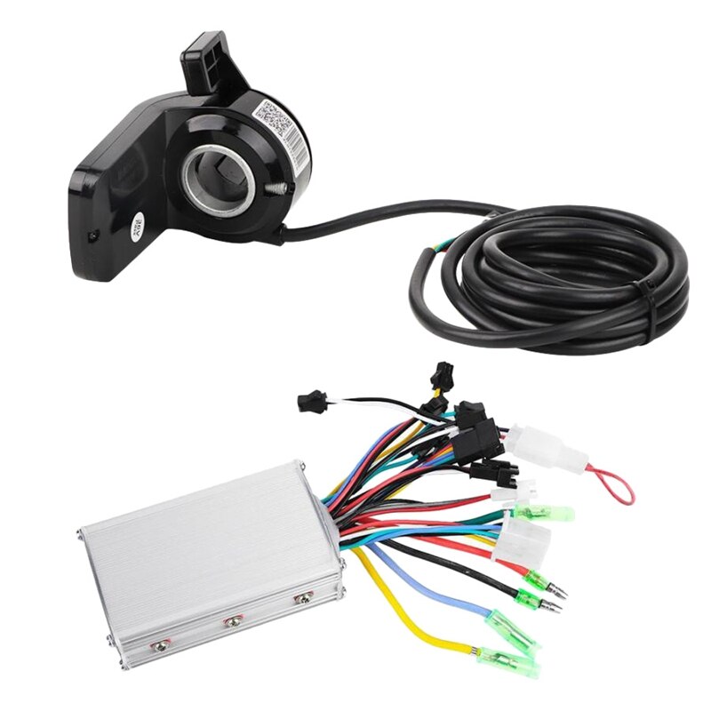 Novel-48V 350W Motor sin escobillas controlador Panel de pantalla LCD pulgar acelerador bicicleta eléctrica Scooter Brushless controlador Kit
