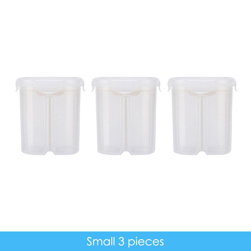 Plastic Container Storage Kitchen Food Storage Container Separator Box Cans Jar with Cover Rotatable Large Capacity Jars R2021: S3