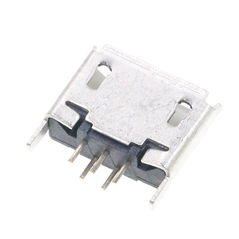 10Pcs Type B Vrouwelijke 180Angel Micro Usb Socket Connector 5P Directe Plug-In Voor Opladen Mobiele telefoon