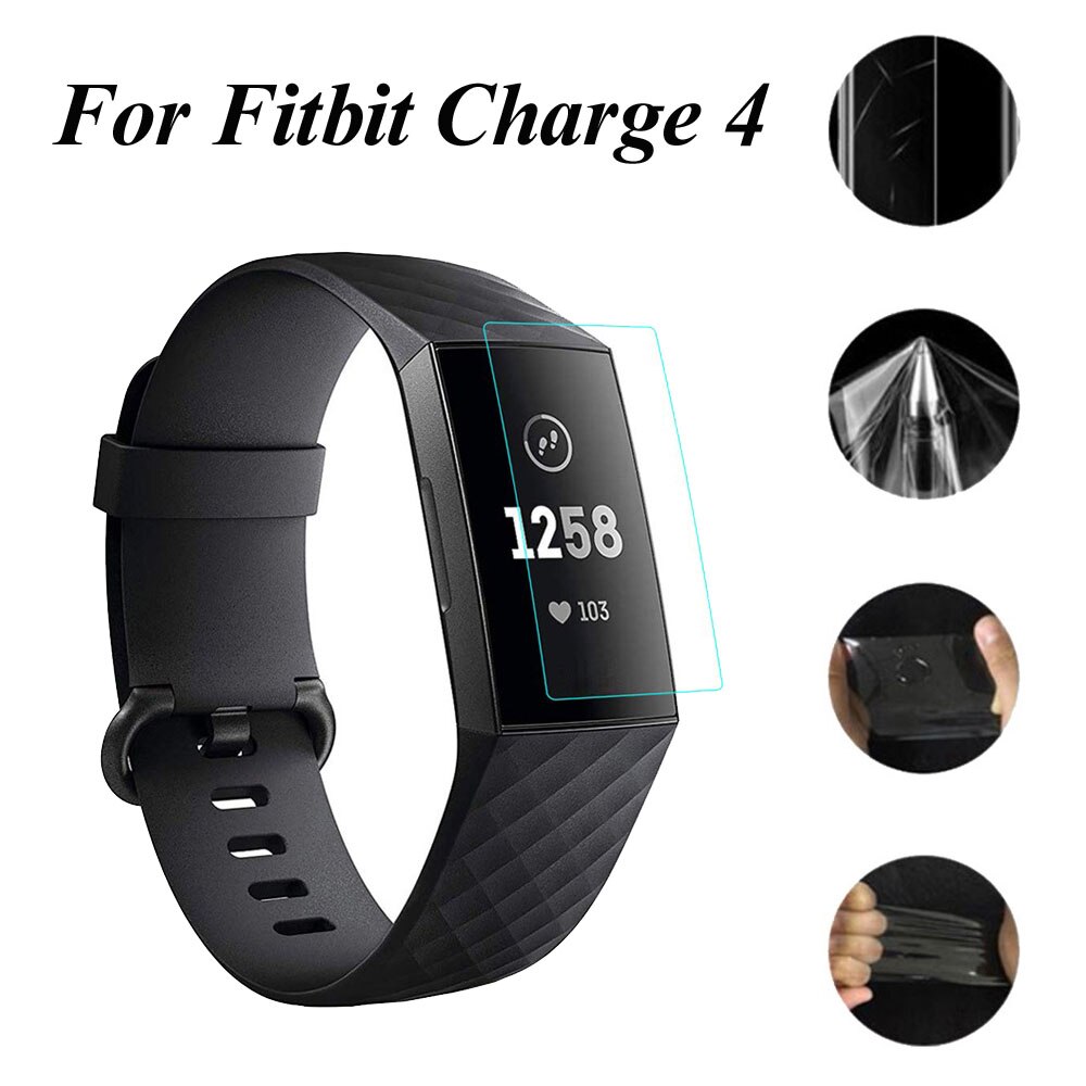 5Pcs Clear Soft Tpu Beschermende Film Voor Fitbit Lading 4 Smart Bands Anti-Kras Screen Protector Cover Smart horloge Accessoires