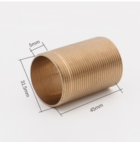 10Pcs/Lot Solid Brass Full Threaded Pipe Fitting Faucet Nipple Extension 32mm 37mm Reducer: 32MM L45MM