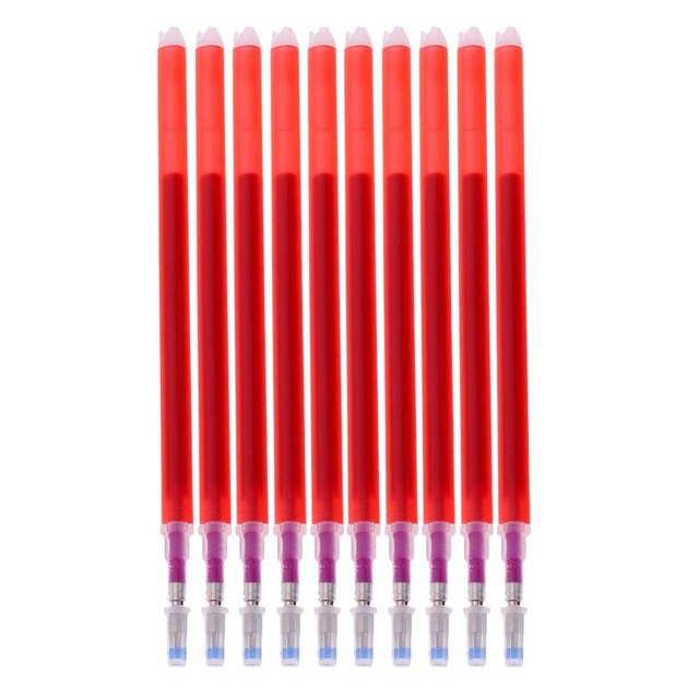 20Pcs Hoge Temperatuur Verdwijnen Stof Marker Pen Tijdelijke Markering Warmte Uitwisbare Vullingen Voor Stof Kleermakerij Naaien Tool: red