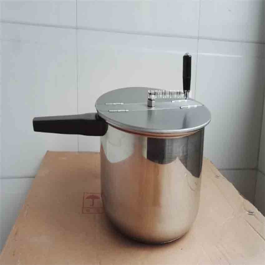Hand-betrieben edelstahl Material Popcorn topf Kommerziellen Manuelle Popcorn maschine Popcorn Expander 0,6 MM dicke edelstahl kappe