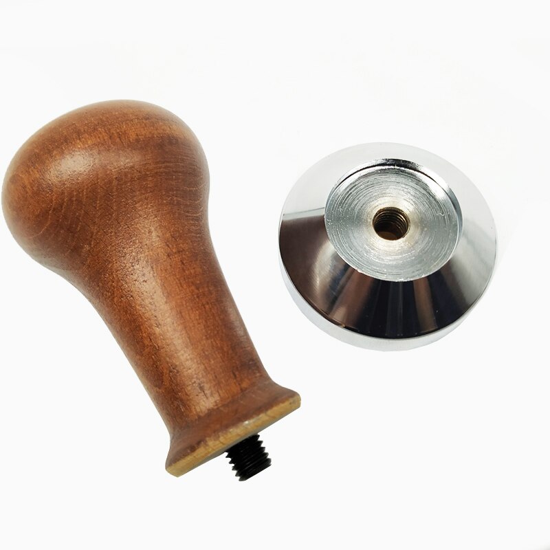 Espresso Koffie Tamper voor Barista Platte Stalen Base Koffieboon Pers Koffie Grind 51mm Siliconen Mat