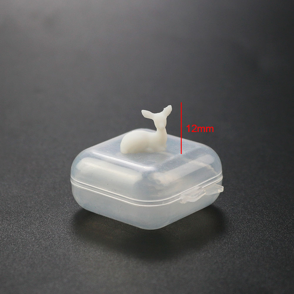 Voor leuke 3D Elanden Decoratie Bos Miniaturen Micro Landschap Decoratie Hars Vuller Kristallen Bol Plastic Fee Herten: Reddish Brown