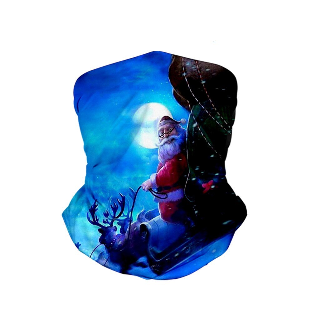 Children's Christmas 3D printed face balaclave kids bandana multi-functional magic headheand boys and girls scarf: etk13