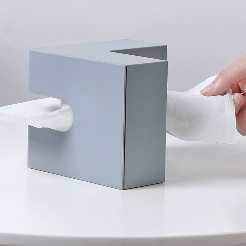 Tissuekasseovertræk trekant nordisk engangspapirholder desktop opbevaring til badeværelse soveværelse kontorindretning kleenex dækning