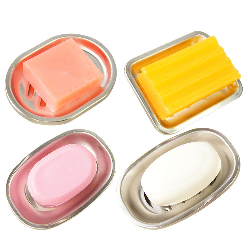 Rvs Zeepbakjes Double Layer Zeephouder Aftappen Zeep Rack