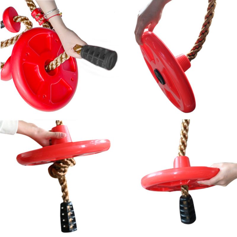 Zware Plastic Schommel-Indoor En Outdoor Klimmen Touw Met Disc Swing
