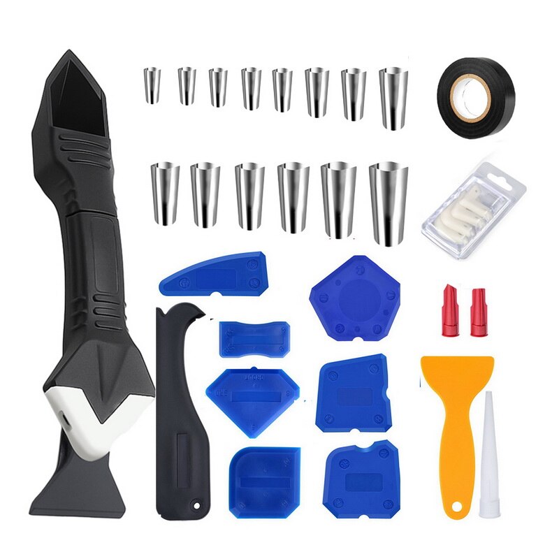 Silicone Sealant Spreader Spatula Scraper For Door Caulk Tool Kit Silicone Sealant Tool Window Caulking Finishing Sealant Grout: 12
