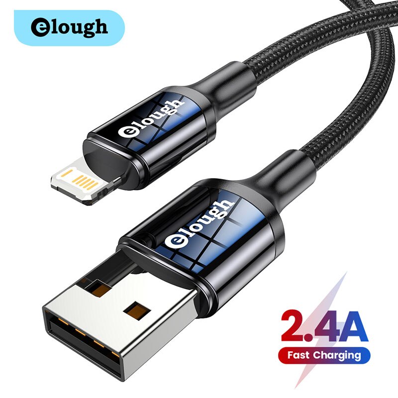 Elough Usb Kabel Voor Iphone 13 12 11 Pro Max X Xr Xs 8 7 6S 6 Snelle Telefoon opladen Lader Verlichting Kabel Voor Ipad Usb Data Cord