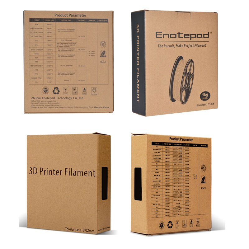 Enotepad – Filament de soie PLA, 1.75mm, 1kg, pour imprimante 3D, couleur vive, matériaux d&#39;impression 3d