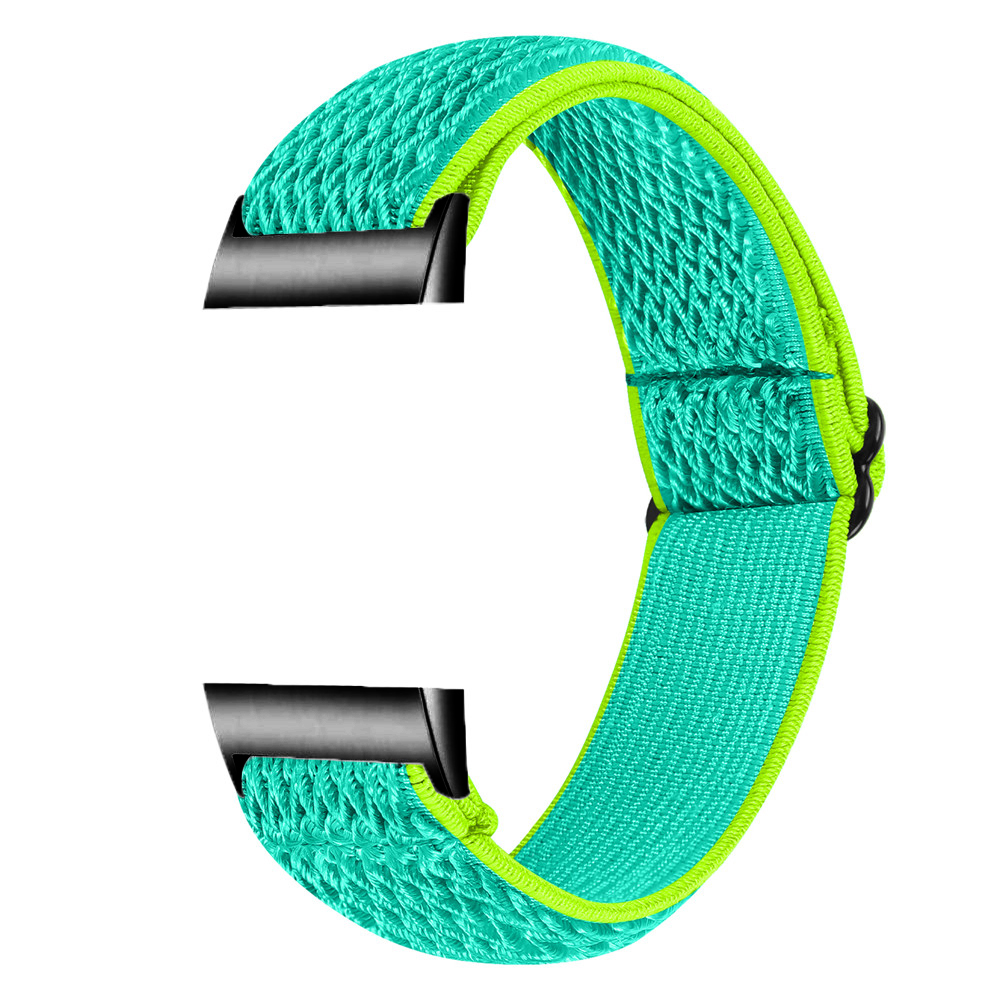 Nylon Elastic Bracelet Band Loop For Fitbit Charge 4 3 Woven Sports Watch Wrist Strap For Fitbit Charge 3 4 se: Rose Gold