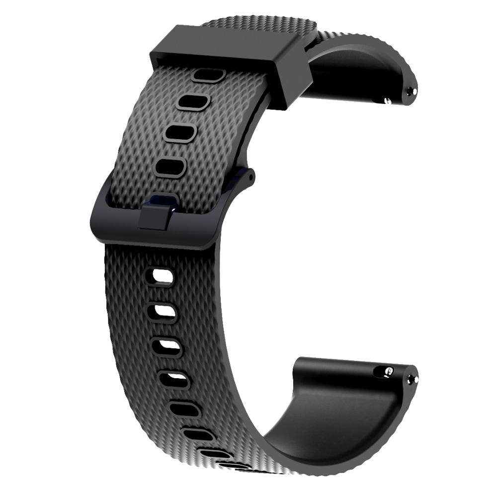 Bracelet de montre, 20mm, pour Garmin Vivomove HR venus vivoactive 3 samsung galaxy watch active 2, bracelet hauwei watch gt 2 42mm: black