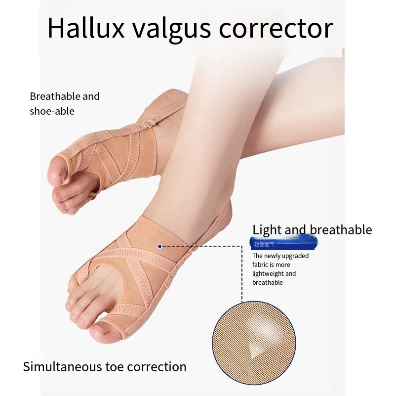 Stoff Ballen Korrektor Atmungsaktive verstellbare Hallux Valgus Ärmel Abstandshalter Separator Zehenkorrektur Sport Ballen Socken Laufen