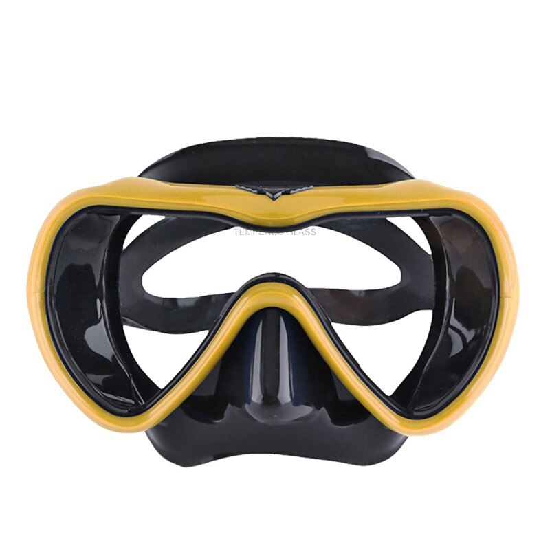 Scuba Diving Glasses Equipment Scuba Full Face Mask Anti-Fog Waterproof Swim Tempered Freediving Goggles: gold