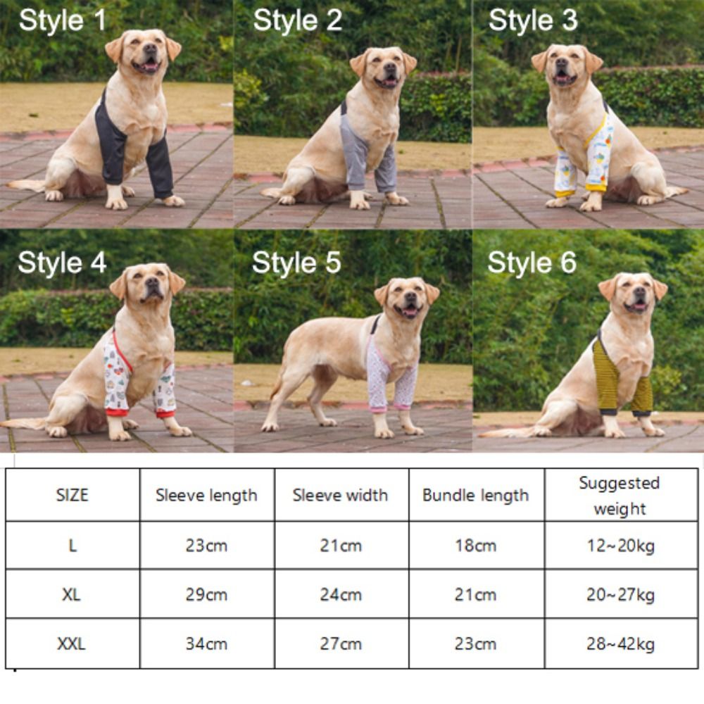 Cartoon Pattern Dog Elbow Sleeves Soft Brace Dog Elbow Protector Shoulder Support Cotton Pet Knee Pads for Elbow Brace
