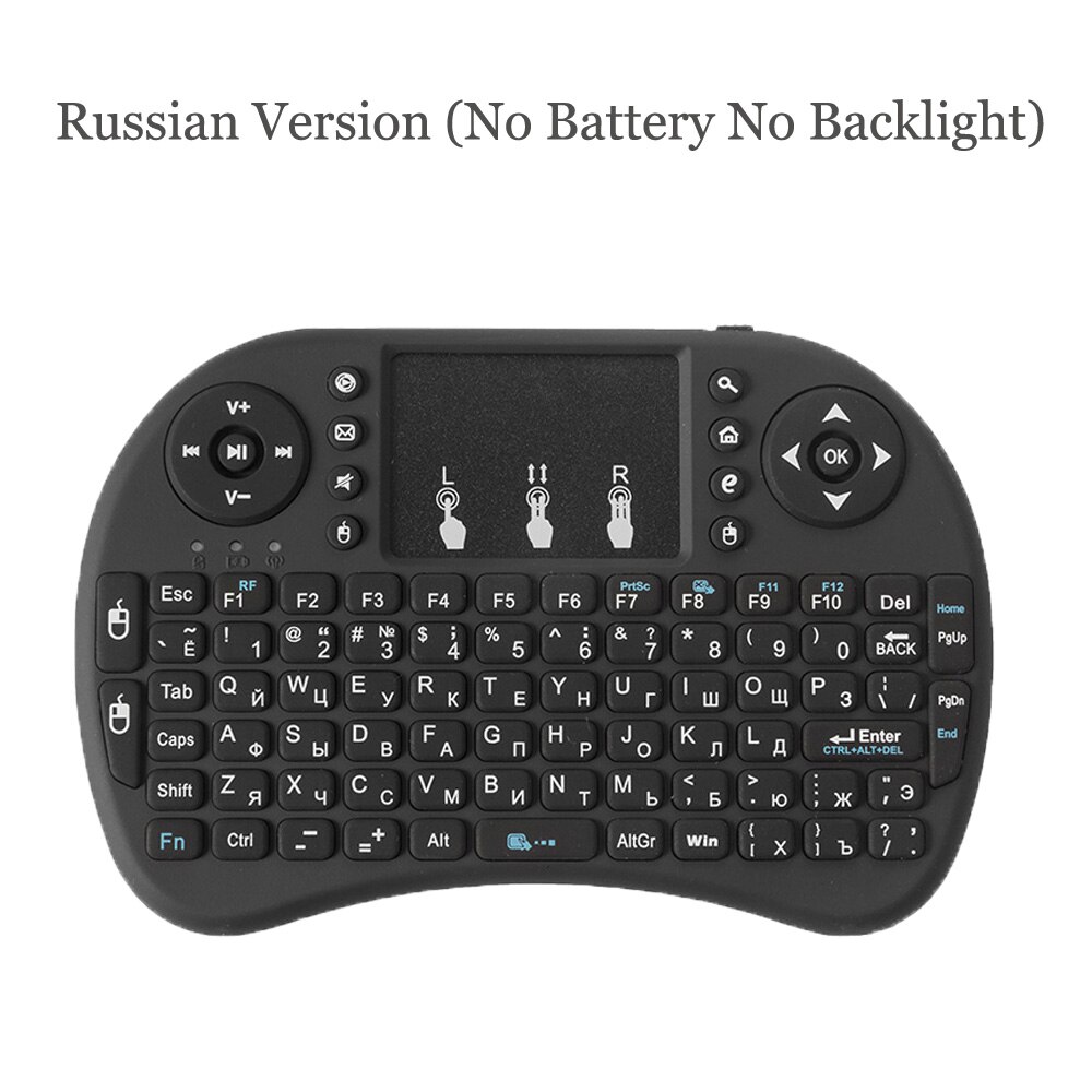 Wechip I8 Russisch Engels Versie 2.4Ghz Wireless Keyboard Air Mouse Met Touchpad Handheld Werk Met Android Tv Box Mini pc 18: Russian