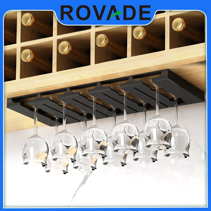 Stainless Steel Wine Rack Wine Glass Rack Wall Mount Holder Goblet Coffee Cup Hanging Rack Home Kitchen Bar Accessories