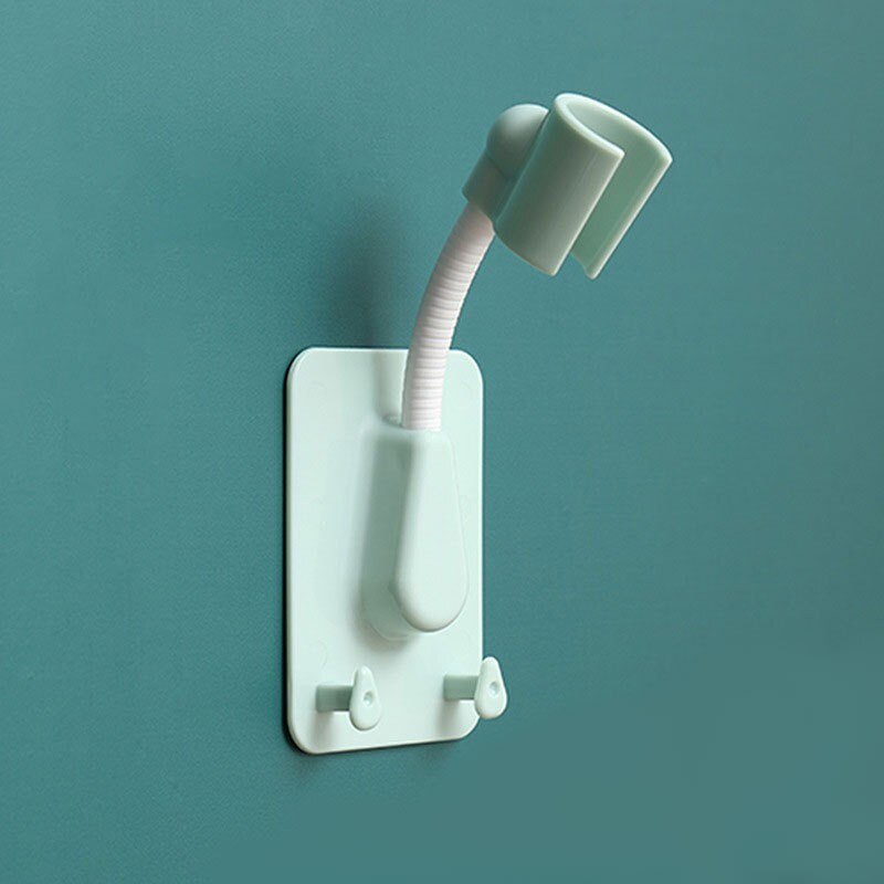 Hole free shower rack 360 ° rotatable angle adjustable shower rack with double hooks shower hooks bathroom suction rack shelves: green x2