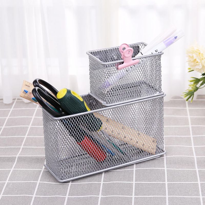 Duurzaam Koelkast Draad Mesh Magnetische Mand Opbergdoos Pen Make Organizer Kantoorbenodigdheden Opslag