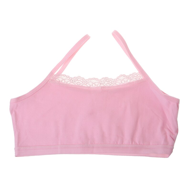 Girl Underwear Lace Bras Cotton Camisoles Sports Bra Top For Teens Training Bra 57BF: 3