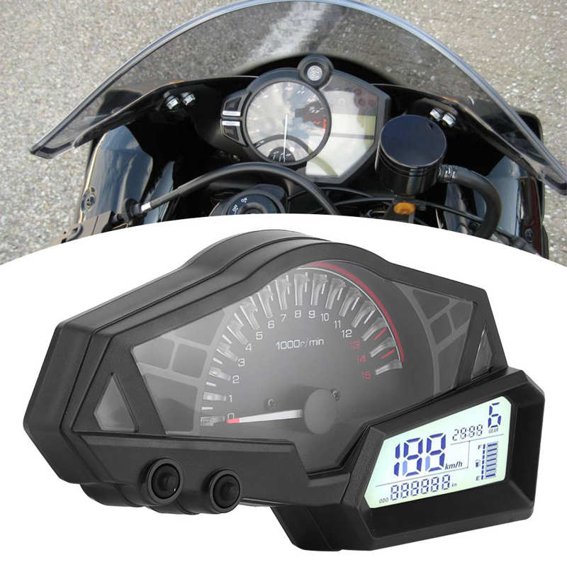 LCD Motorcycle Odometer Speed Fuel Gauge 15000RPM Fit for KAWASAKI NINJA 300/EX300/300SE