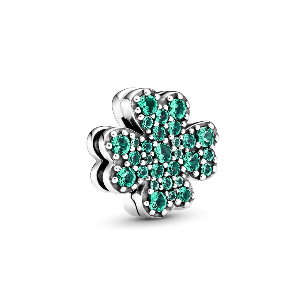 Nuovo 100% argento Sterling 925 primavera fiore margherita pavimenta quadrifoglio Clip fascino misura gioielli fai da te donne braccialetto originale