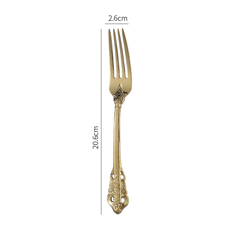 Luxus Palace Besteck Set Edelstahl Steak Messer Gabel Hause Komplette Geschirr Kaffee Löffel Teelöffel Küche Utensilien: Rot