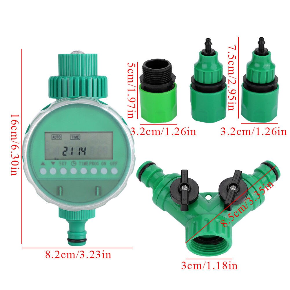 Portable Tap Automatic ABS LCD Displays Digital Water Timer Irrigation Controller Green Garden