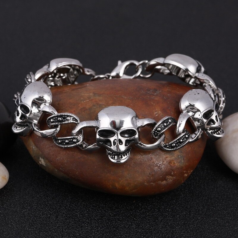 Neue Männer Edelstahl Armbinde &Ampere; Armreifen Schädel Männer Schmuck Zubehör Männlichen Punk Charme Armbinde Armbinde pulseira: SL503