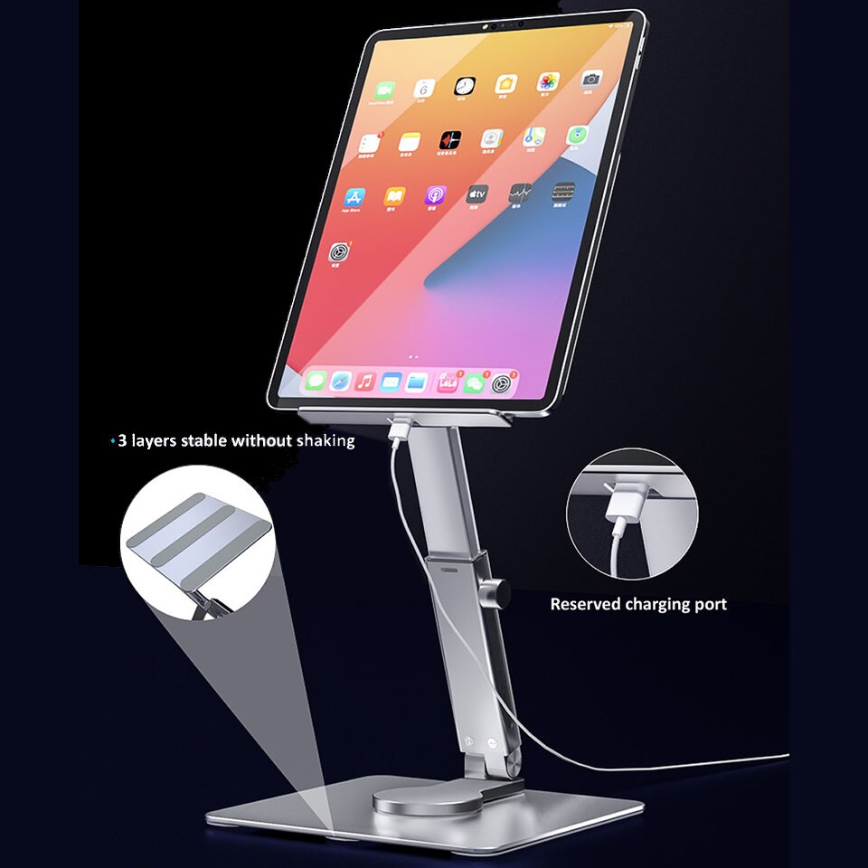 Tablet Stand 360 Draaibare Desk Metal Verstelbare Opvouwbare Houder Voor Ipad Pro Air Mini 11 12.9Inch Samsung Xiaomi Huawei ondersteuning