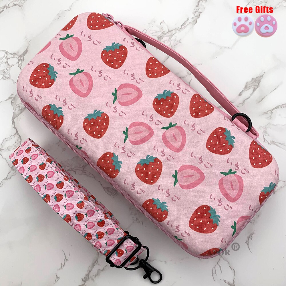 Cute Strawberry Storage Bag For Nintendo Switch Kawaii Travel Carry Protector Case For Nintend Switch Game Console Box Shell