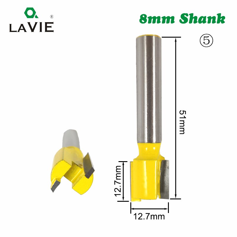 1pc 8mm skaft trefreserbit rett tv spyle trimming rengjøringe rund hjørne vik eske biter fresekutter til tre  mc02042