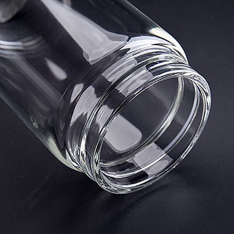 Nieuwigheid draagbare waterfles glazen reis kristal waterfles geïsoleerde garrafinha de agua kampeeruitrusting  yy50wb