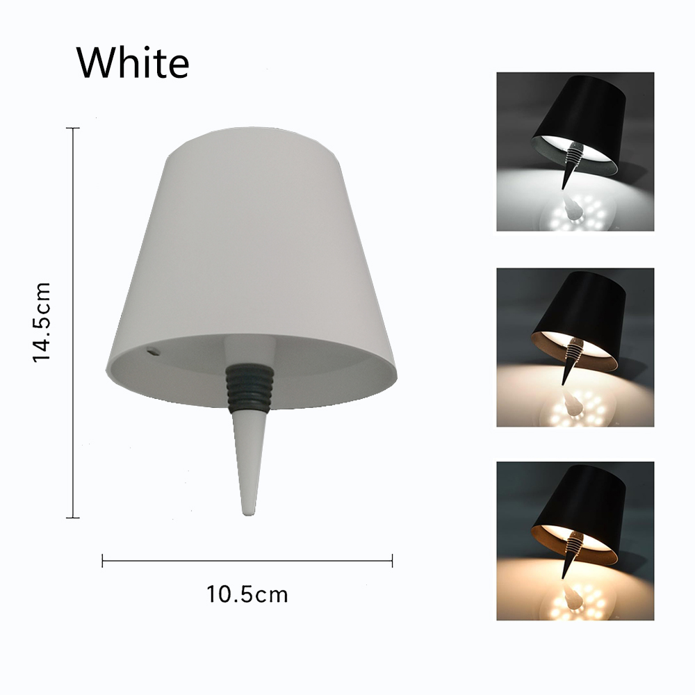 Luz LED para botella para uso al aire libre, lámpara De mesa con Control táctil para botellas De vino, luz para , Navidad, De cumpleaños: Blanco frío