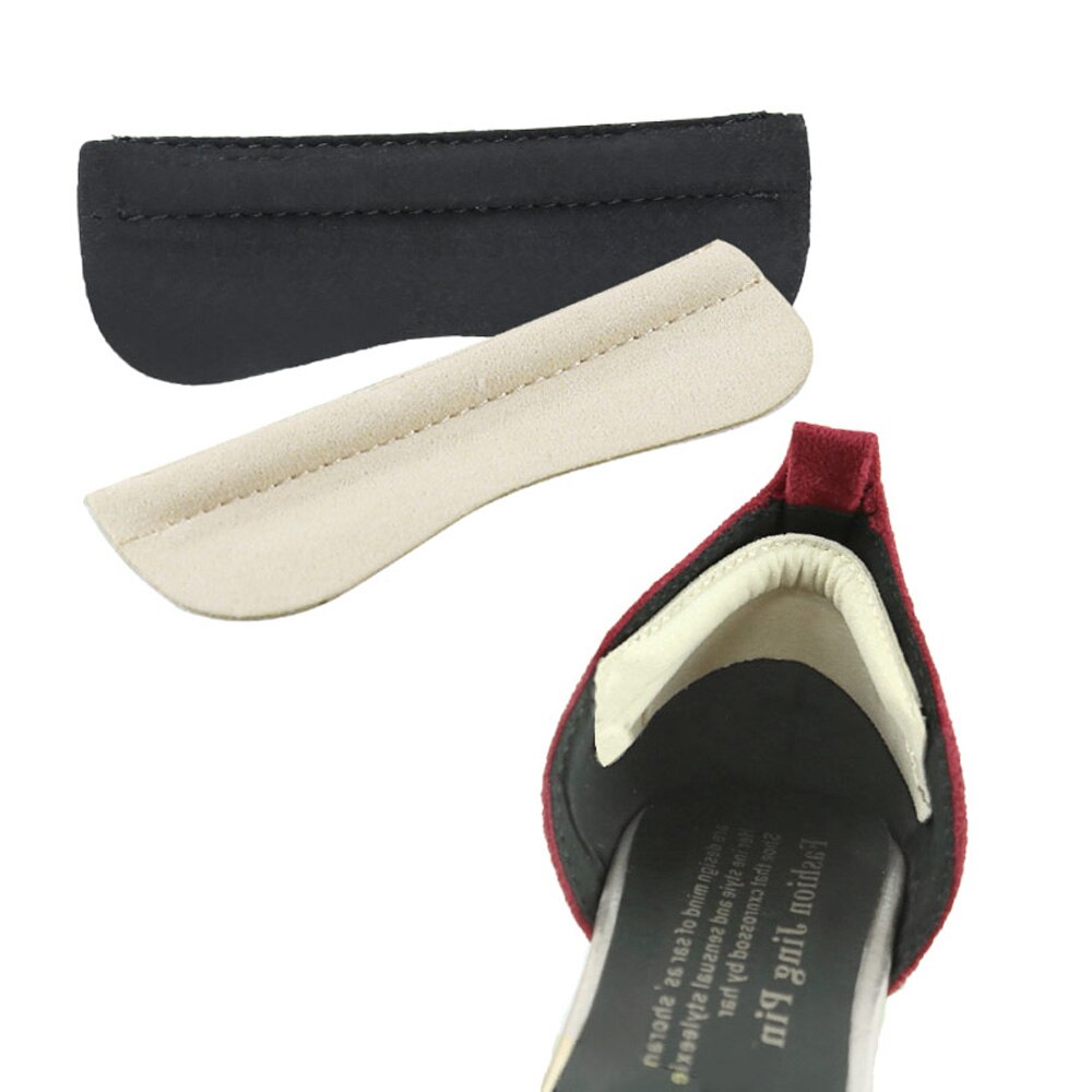 2Pair BYEPAIN Foot Care Heel Grips Liner Microfiber Leather Cushions Inserts for Loose Shoes, Shoe Pads for Shoes too Big