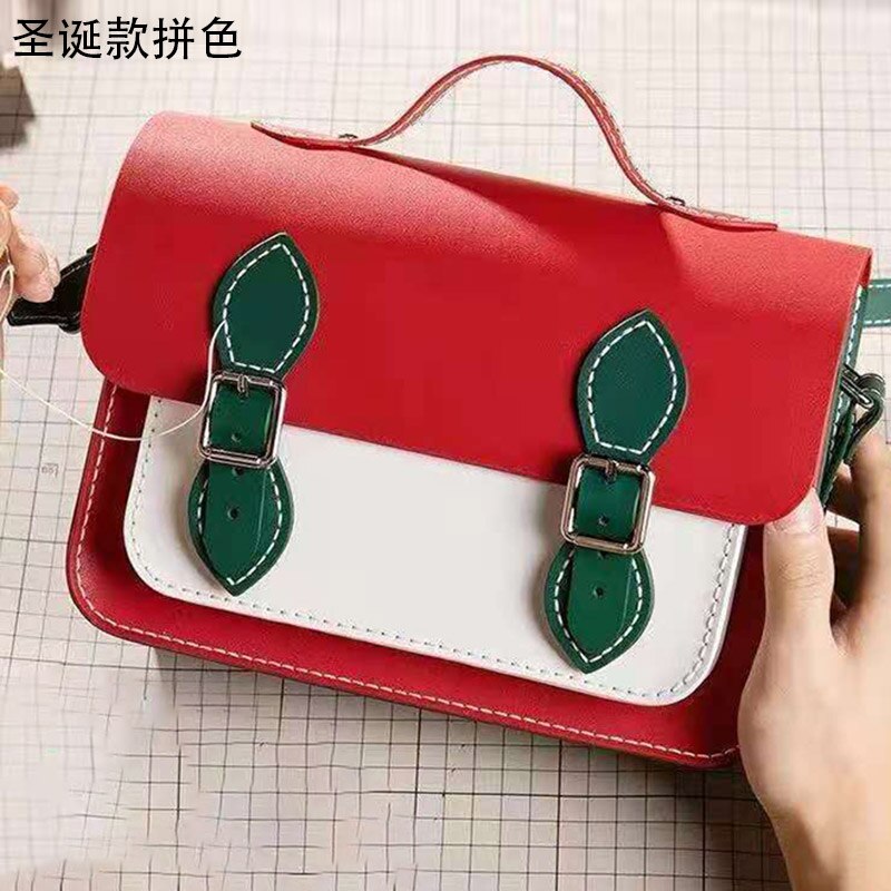 Creatieve Tas Maken Materialen Pakket Diy Tas Handgemaakte Accessoires Handcraft Self-Made Vrouw Zak Lederen Materiaal Praktische: Xmas